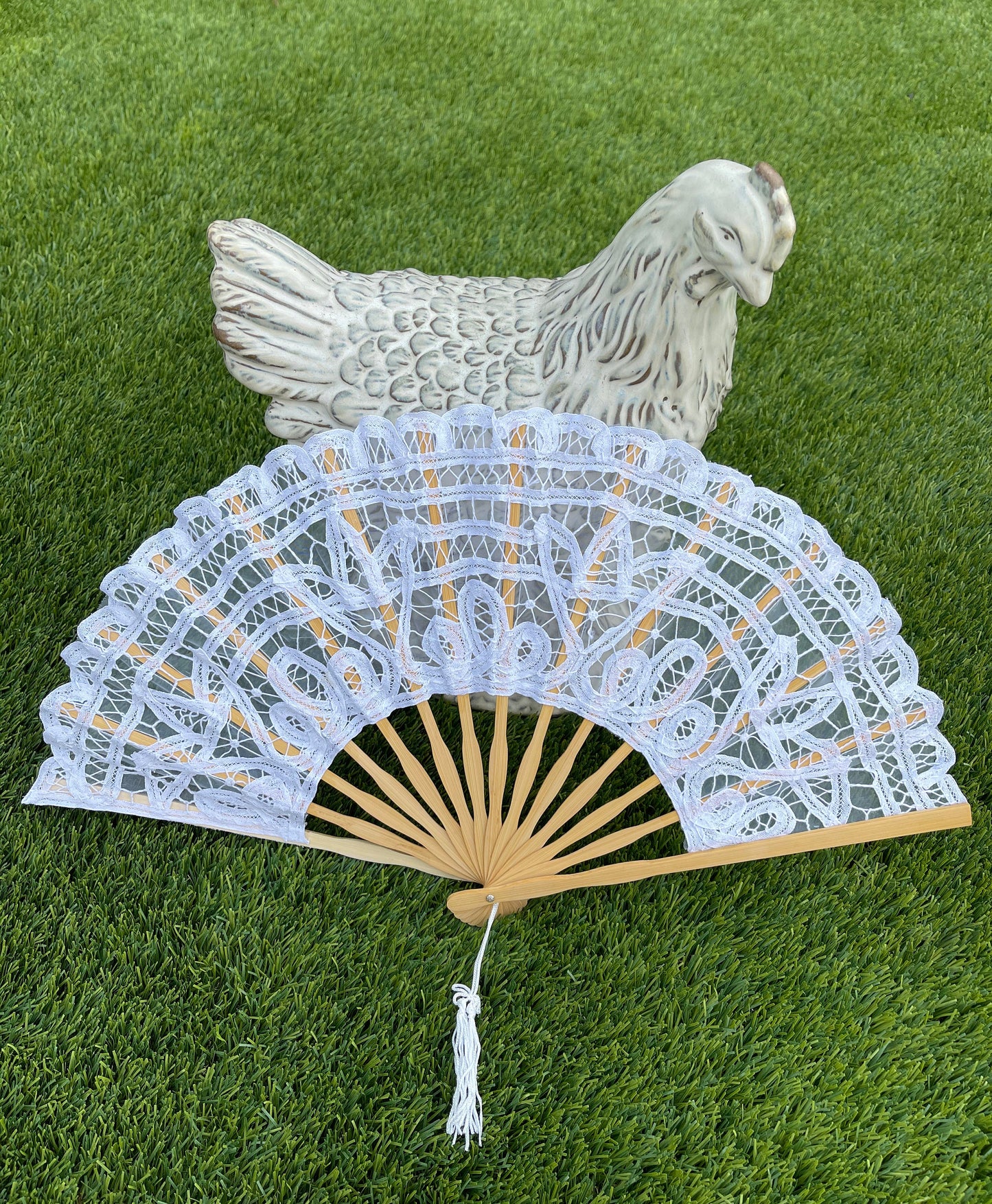 Battenburg Lace Fan