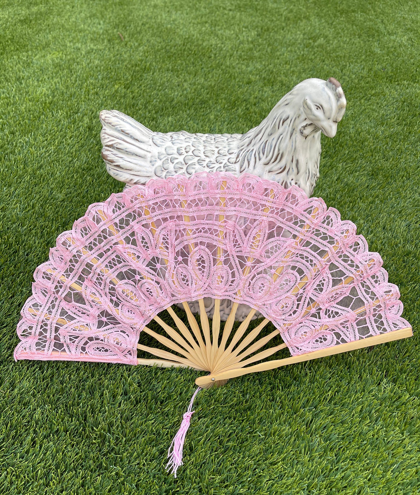 Battenburg Lace Fan