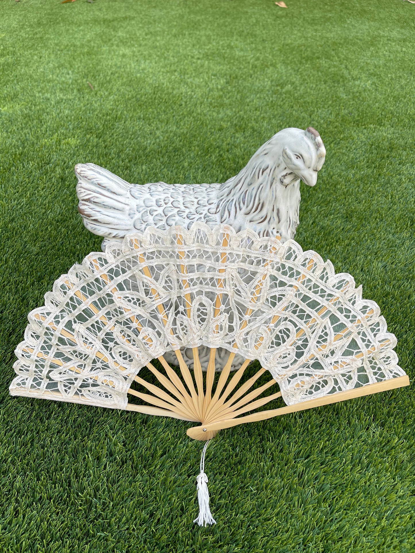 Battenburg Lace Fan