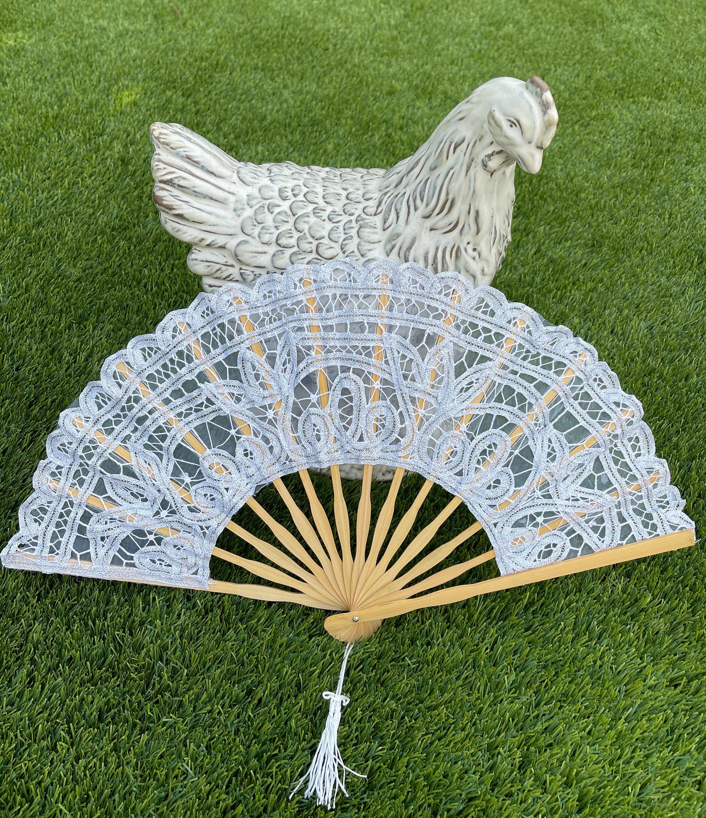 Battenburg Lace Fan