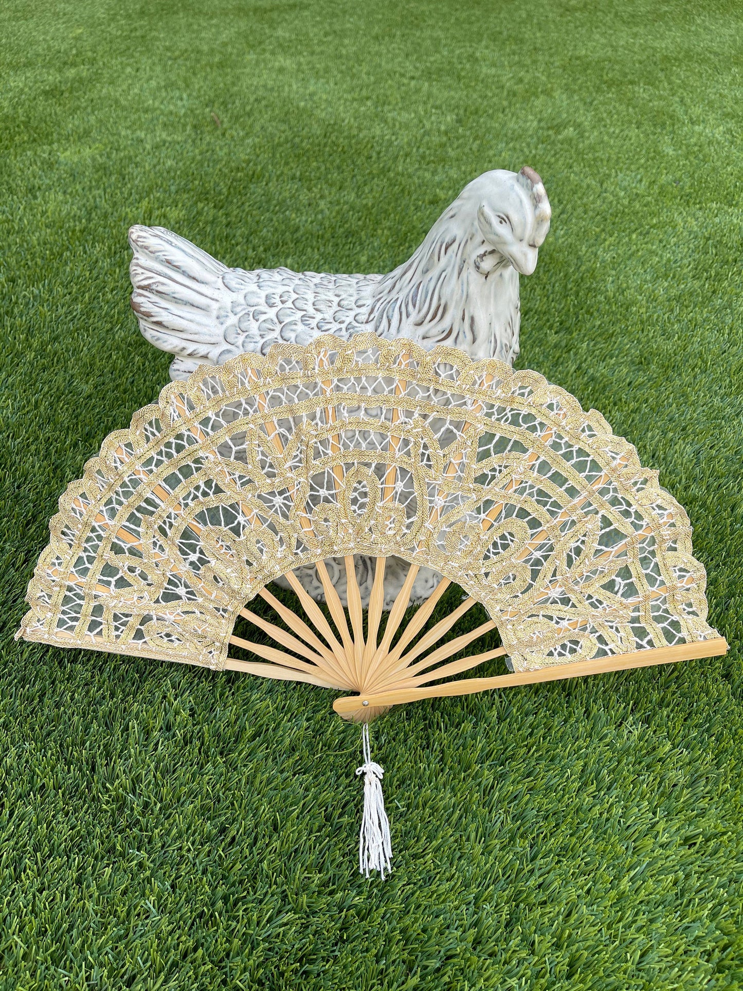 Battenburg Lace Fan
