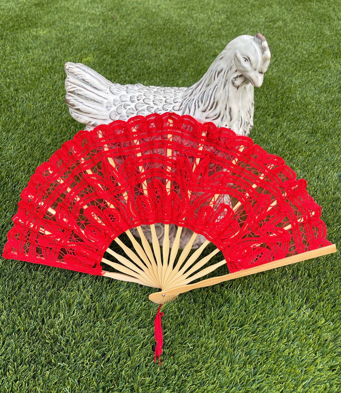 Battenburg Lace Fan