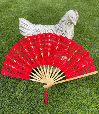 Battenburg Lace Fan